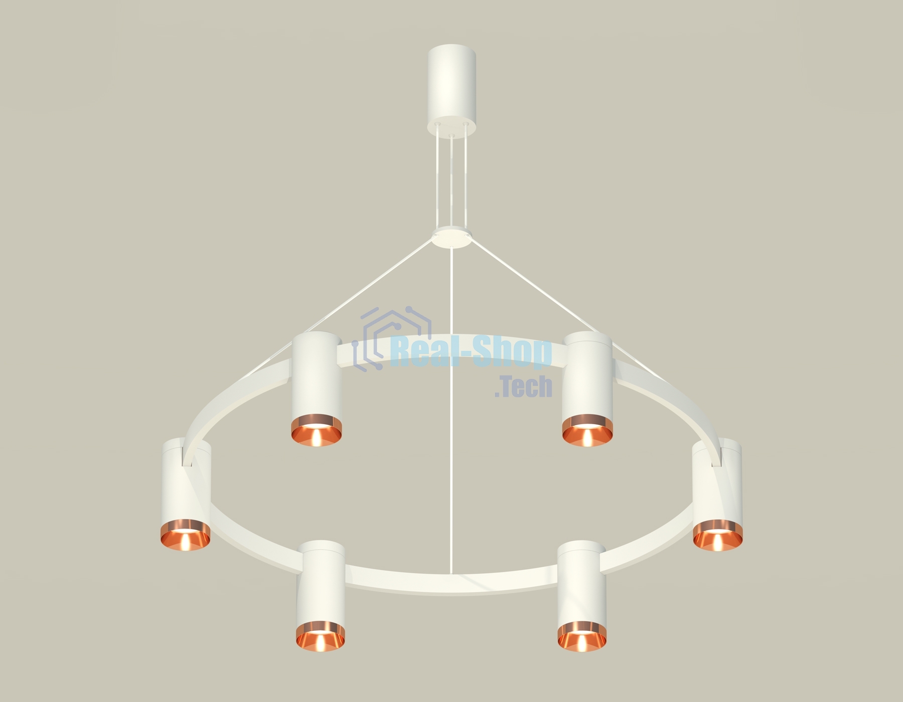 Светильник Ambrella light XB9021153/6 SWH/PPG белый песок/золото розовое полированное MR16 GU5.3 (С9021, N6135)