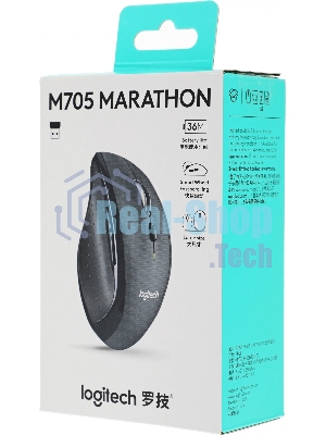 Мышь беспроводная Logitech M705 черный, 1000 dpi, радиоканал, USB, кнопки - 7