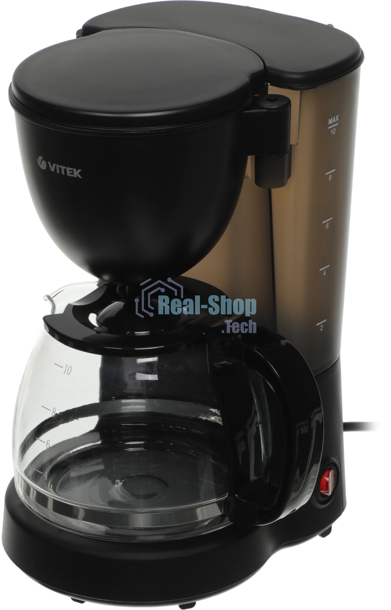 Кофеварка капельная Vitek VT-1500(MC) черный, исп. кофе - молотый, 1.25 л, 600 Вт