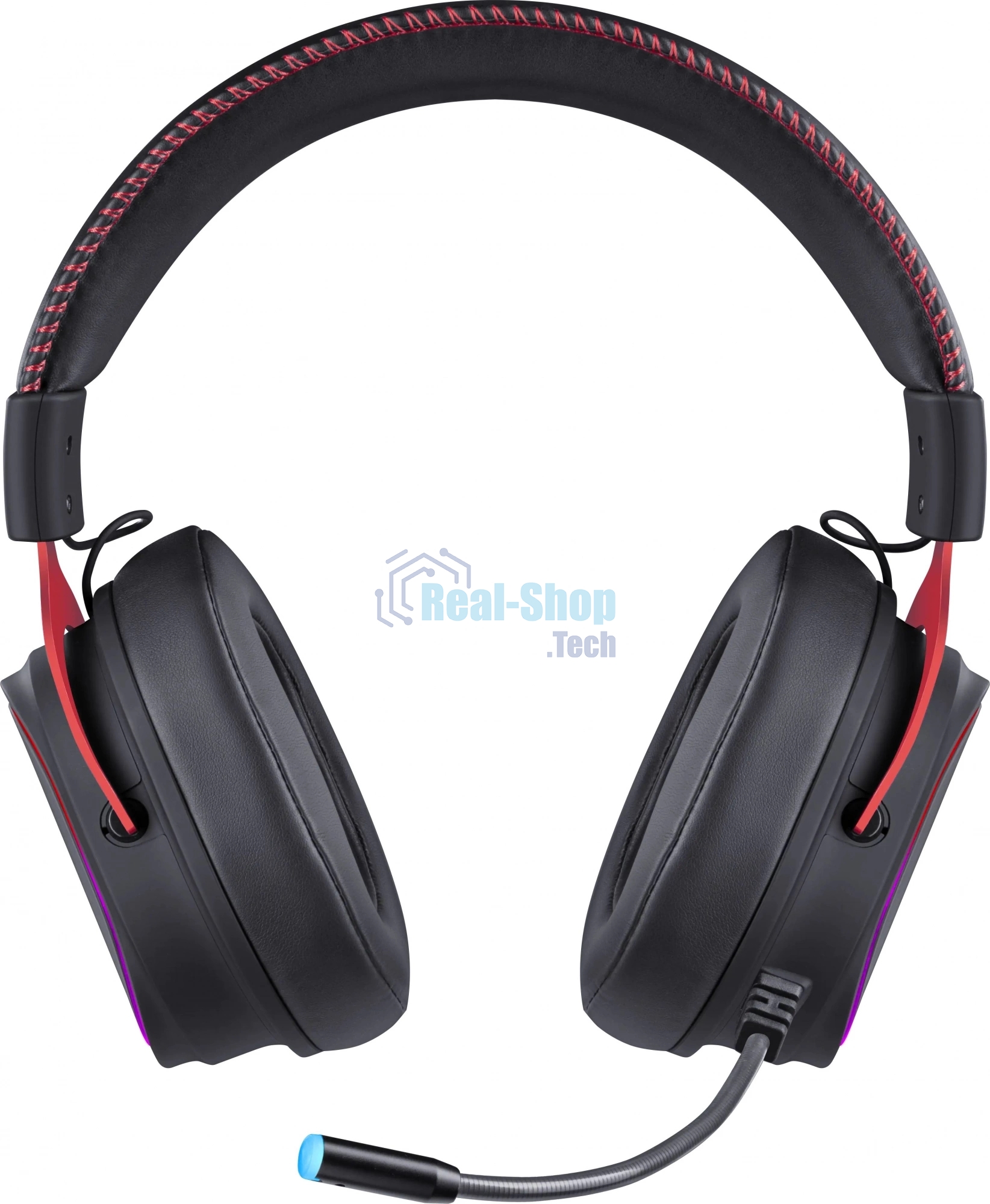 Гарнитура игровая Defender Vapor черный, 7.1, RGb, провод 2.2 м