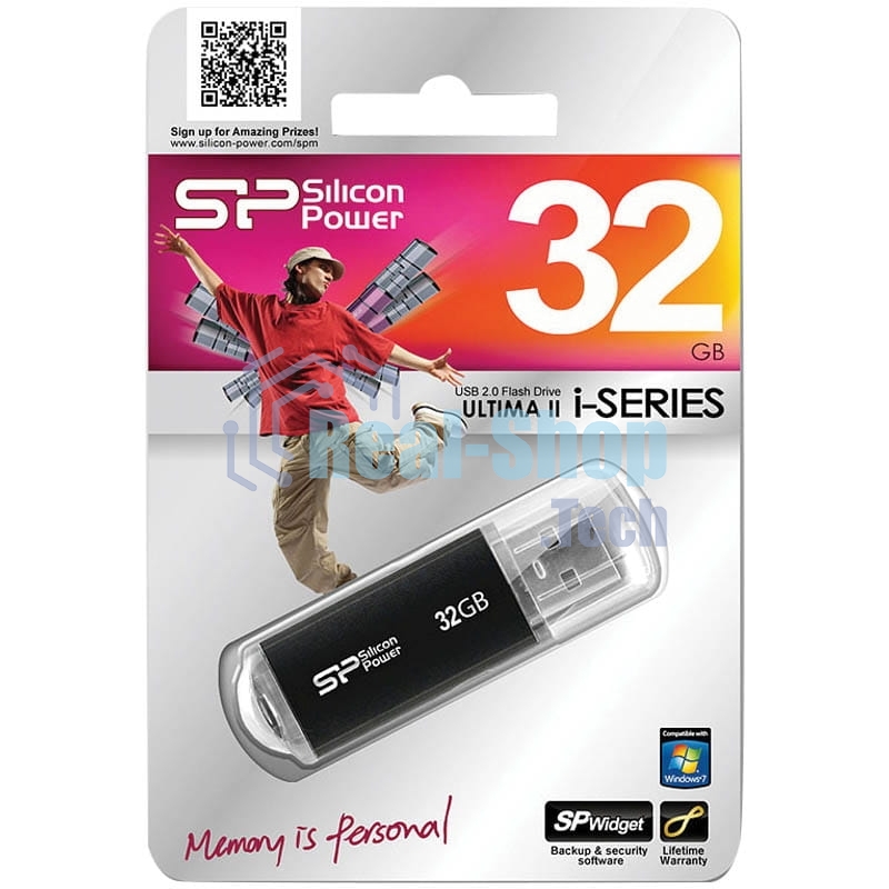 Флешка USB R/W Silicon Power R/W 32Gb Ultima II-I Series SP032Gb,UF2M01V1K USB 2.0 черный