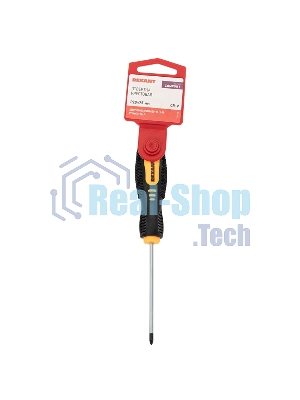 Отвертка крестовая Rexant PZ 0х75 мм, двухкомпонентная рукоятка