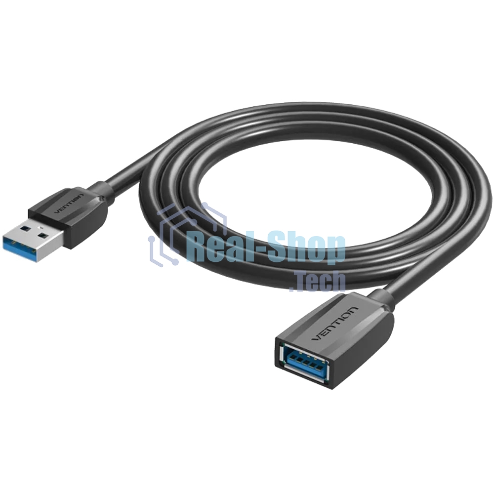Кабель-удлинитель Vention USB 3.0 AM/AF - 0.5м Black Edition VAS-A45-B050