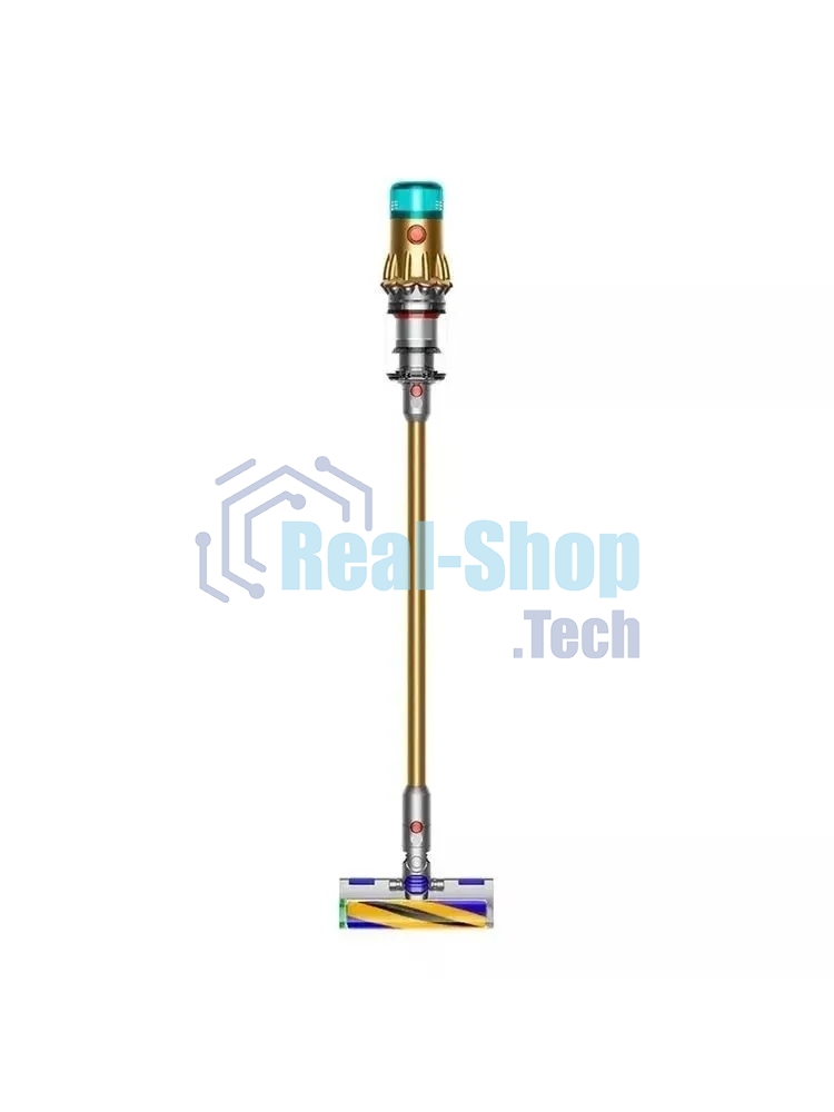 Пылесос вертикальный Dyson SV46 V12 Detect Slim Absolute золотистый/серебристый, питание от аккумулятора, 150 Вт, уборка сухая, пылесборник 0.35 л, работа от АКБ max 60 мин