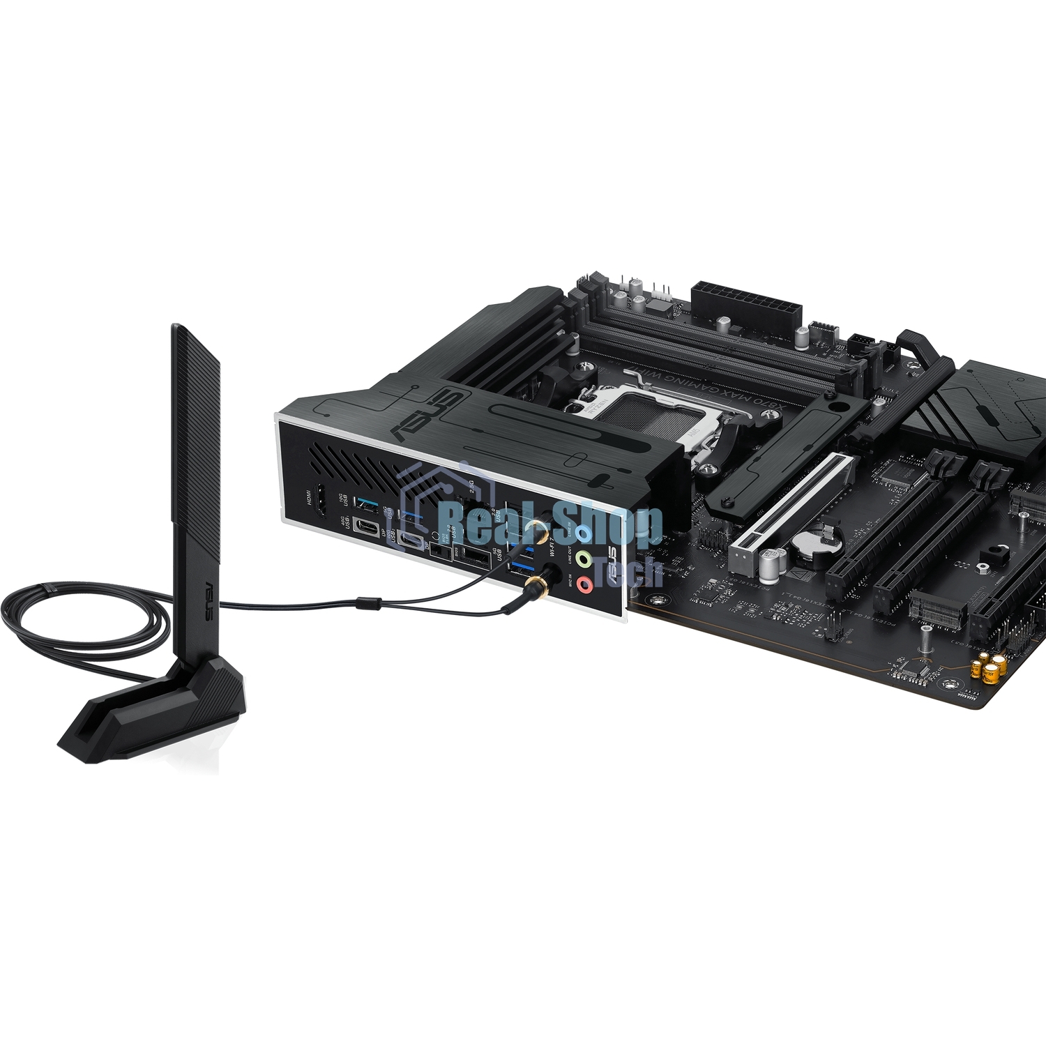 Материнская плата ASUS X870 MAX GAMING WIFI7, AM5, AMD X870, 4xDDR5, 4xSATA, 3xM.2, 1xPCIe 5.0 x16, 2xPCIe 4.0 x16, 1xPCIe x1, 1xHDMI, 2xUSB-C 40Gbps (USB4), 1xUSB-A 10Gbps, 3xUSB-A 5Gbps, 4xUSB-A 2.0, 1x2.5Gb LAN, Wi-Fi 7, Bluetooth 5.4, 3x3.5 мм, 7.1, ATX