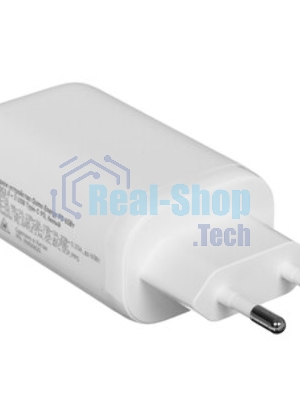 Сетевое зарядное устройство Qumo Energy PD 65Вт (модель 0118), USB-A QC3.0 + 2 USB Type-C PD,+ кабель 1м, Type-C, белый