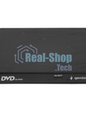 Оптический привод внешний с интерфейсом USB Gembird DVD-USB-03 пластик, черный