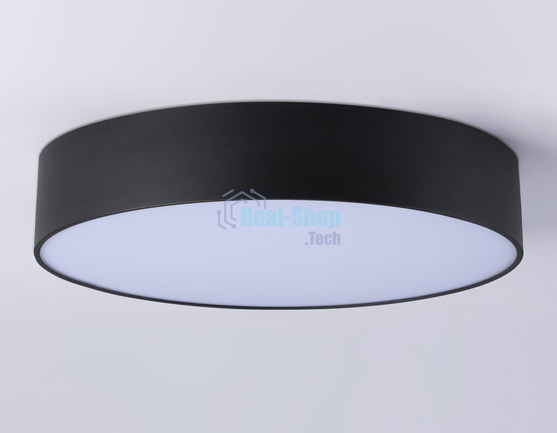 Потолочный светодиодный светильник Ambrella light FV5530 BK черный LED 45W 4200K D400*58 (Без ПДУ)