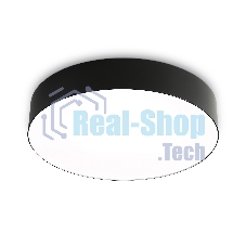 Потолочный светодиодный светильник Ambrella light FZ1360 BK черный IP20 40W 3000-6500K 390*80 (ПДУ ИК)