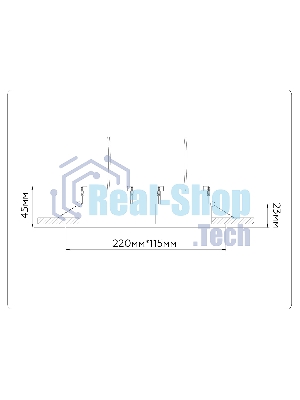 Светильник Ambrella light TN51919/2 WH белый GX53 max 12W 220*115*23