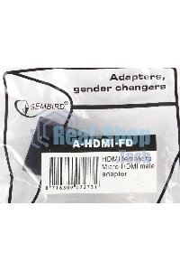 Переходник Gembird Переходник HDMI-microHDMI 19F/19M, золотые разъемы, пакет