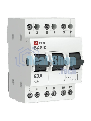 Переключатель трехпозиционный 3п 63А Basic EKF tps-3-63