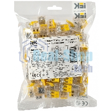 Клемма IEK СМК UKZ60-412-100 2x 0.2-0.4мм2 дл.19мм ш.13.5мм желтый (упак.:100шт)