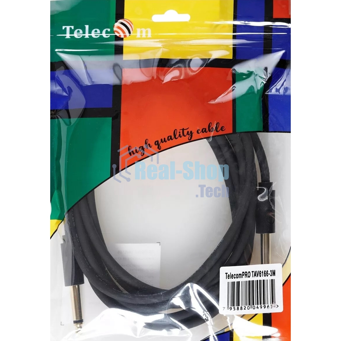 Кабель-соединит 6.35ST(M)/6.35 ST(M), 3м, Telecom PRO TAV6166-3M