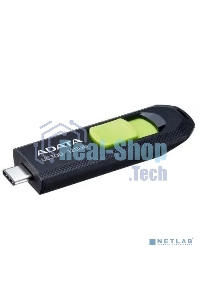Флешка USB ADATA UC300 (ACHO-UC300-128G-RBK/GN), 128Gb, Type-C USB 3.2, R/W 100/30, черный/зеленый
