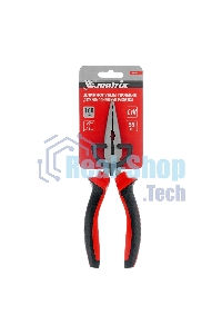 Длинногубцы прямые Matrix, 160 мм, хром-ванадий, двухкомпонентные рукоятки