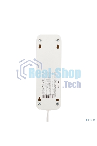 Удлинитель Rexant 3 гнезда, 10 м, 2х0.75 мм², б/з, белый (Сделано в России)