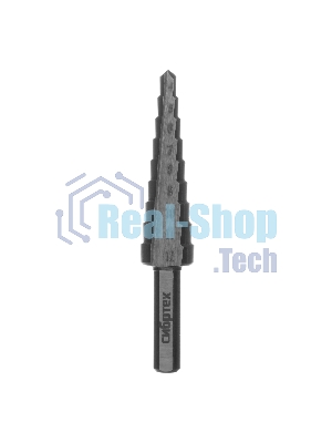 Сверло ступенчатое по металлу Сибртех 4-5-6-7-8-9-10-11-12 мм, 4241