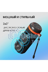 Колонка портатитвная Digma D-PS1521 черный 16W 2.0 BT 10м 1800mAh (PS1521B)