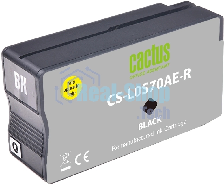 Картридж струйный Cactus CS-L0S70AE-R 953XL черный (54мл) для HP OJ Pro 7740/8210/8218/8710/8715