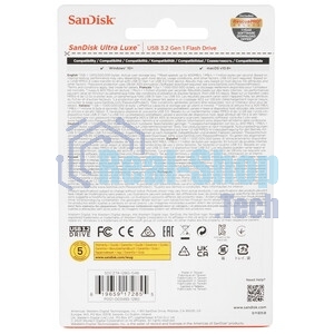 Флешка USB SanDisk Ultra Lux CZ74 (SDCZ74-128G-G46), 128Gb, USB 3.1, R/W 100/40, серебристый