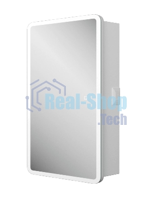 Зеркальный шкаф Bau Stil 40х80, LED подсветка, сенсор, плавное закрывание, оборачиваемый