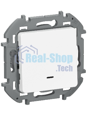 Inspiria Белый Переключатель 1-клавишный с подсветкой 6L 10АХ быстрозажимные клеммы  | 6736601 | IEK