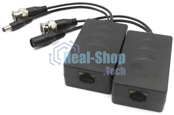 Приемопередатчик 1-канальный пассивный HDCVI/TVI/AHD видеосигнала по витой паре вместе с питанием