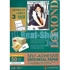 Самоклеящаяся бумага Lomond универсальная для этикеток, A4, 3 делен. (210 x 99 мм), 70 г/м2, 50 листов