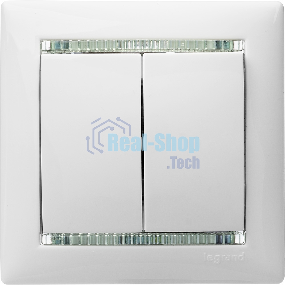 Выключатель Valena двойной выключатель/белый