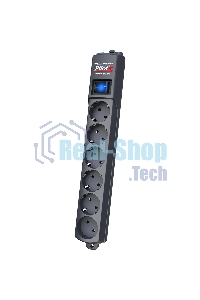 Сетевой фильтр Pilot S 6 розеток (5 евро + 1 без заземления) 10 м, графит