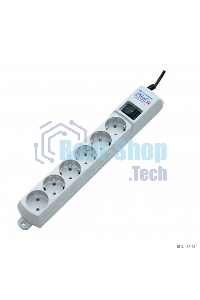 Сетевой фильтр ZIS Pilot S, 6 розеток, 3 м, белый, Pilot S3M