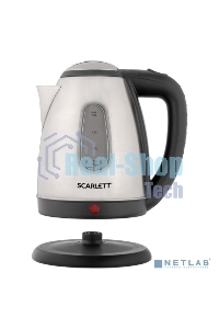 Чайник электрический Scarlett SC-EK21S88 1.8л. 2200Вт черный/серебристый (корпус: нержавеющая сталь)