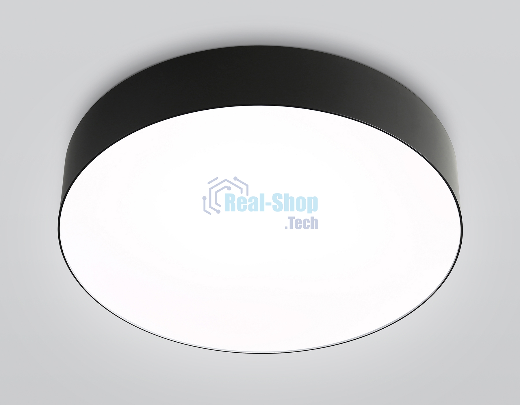 Потолочный светодиодный светильник Ambrella light FZ1360 BK черный IP20 40W 3000-6500K 390*80 (ПДУ ИК)