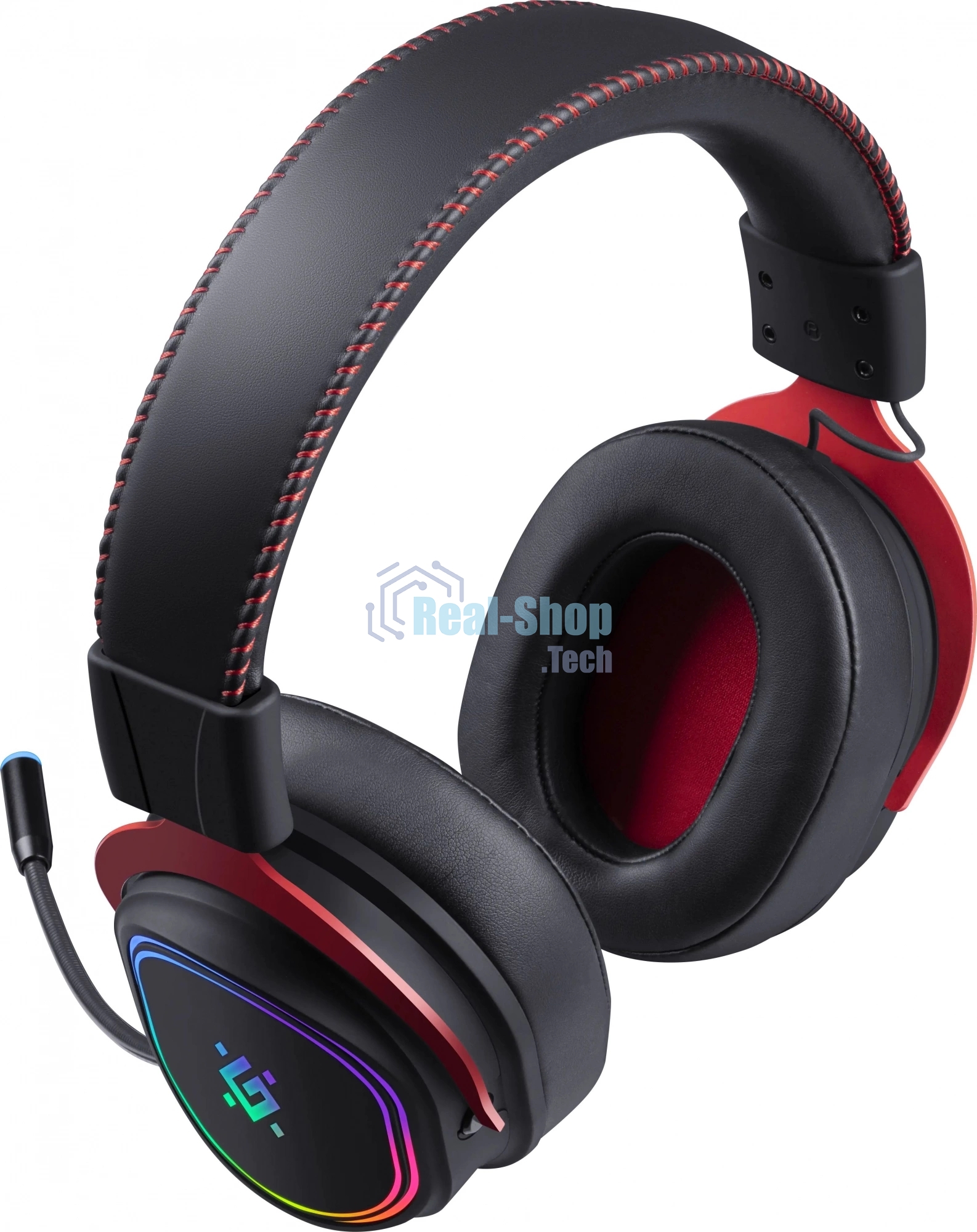 Гарнитура игровая Defender Vapor черный, 7.1, RGb, провод 2.2 м