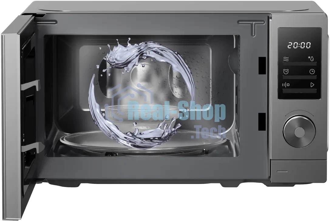 Микроволновая печь Gorenje MO20A3T4 серый/черный, 20 л, 700 Вт, переключатели - поворотный механизм