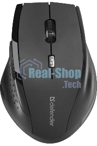 Мышь беспроводная Defender Accura MM-365 черный, 1600 dpi, радиоканал, USB, кнопки - 6