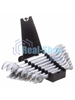 Набор ключей рожковых Rexant (8-24 мм), 8 шт., CrV, зеркальное хромирование