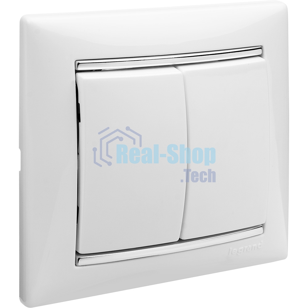 Выключатель Valena двойной выключатель/белый