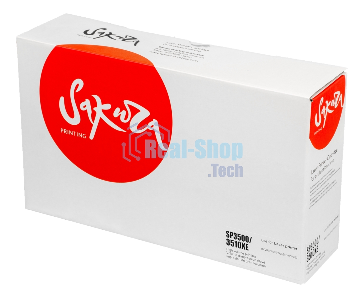 Картридж Sakura SP3500XE для Ricoh, черный, 6400 к.