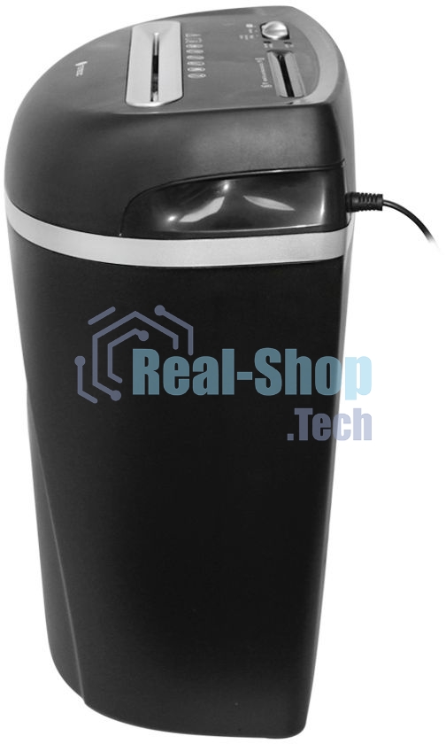 Шредер ГЕЛЕОС Уничтожитель документов УП23-4 DIN P-4 (4 ур-нь секр.), фрагмент 3,9х35мм, 14-16 лист (70г/м2), CD/пл.карты/скрепки/скобы, 23 л.