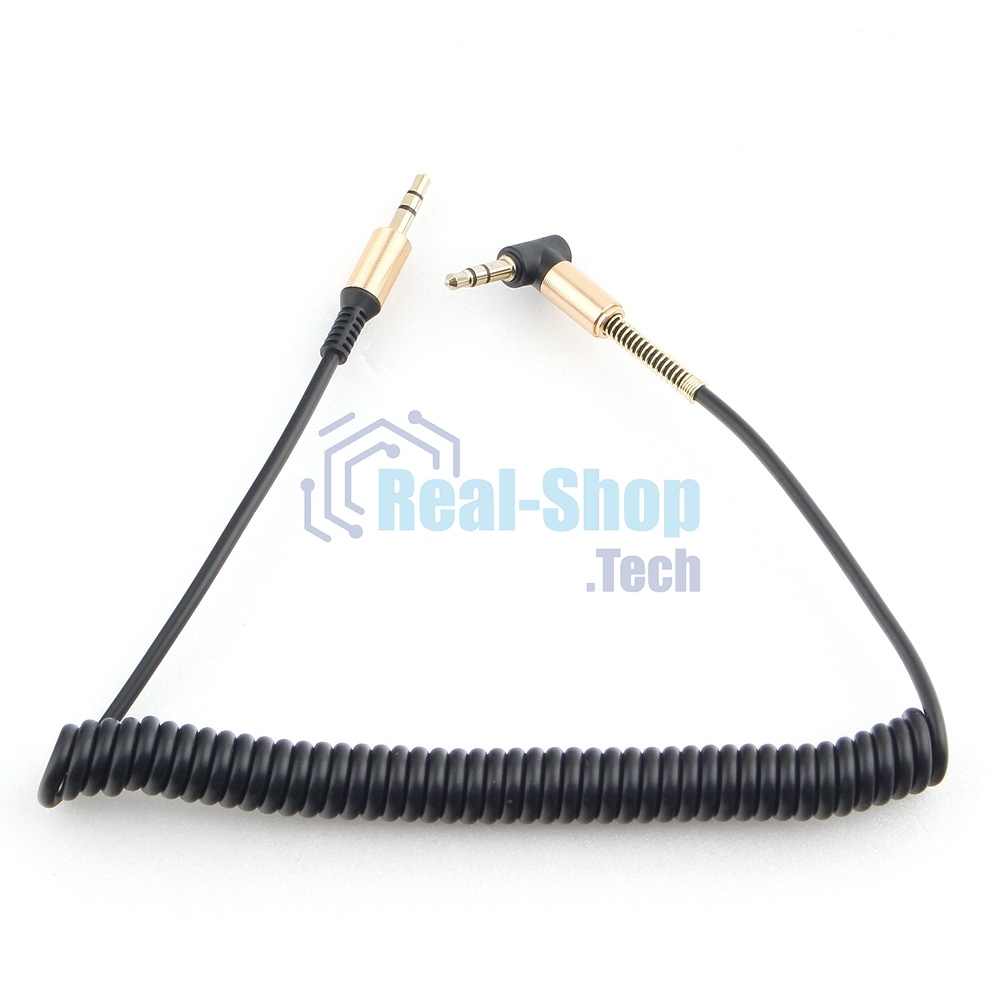 Кабель Cablexpert аудио 90˚ спиральный CCAB-02-35MMLC-1.8MB. 3.5 Jack (M)/3.5 Jack (M), черный, 1.8м, блистер