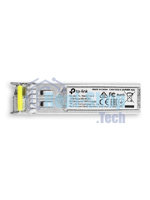 Модуль SFP TP-Link 1000Base-BX WDM Bi-Directional SFP module, TX: 1550 nm and RX: 1310 nm, 1 LC Simplex port, up to 2 km transmission distance in 9/125 μm SMF (Single-Mode Fiber), Supports Digital Diagnostic Monitoring (DDM).
