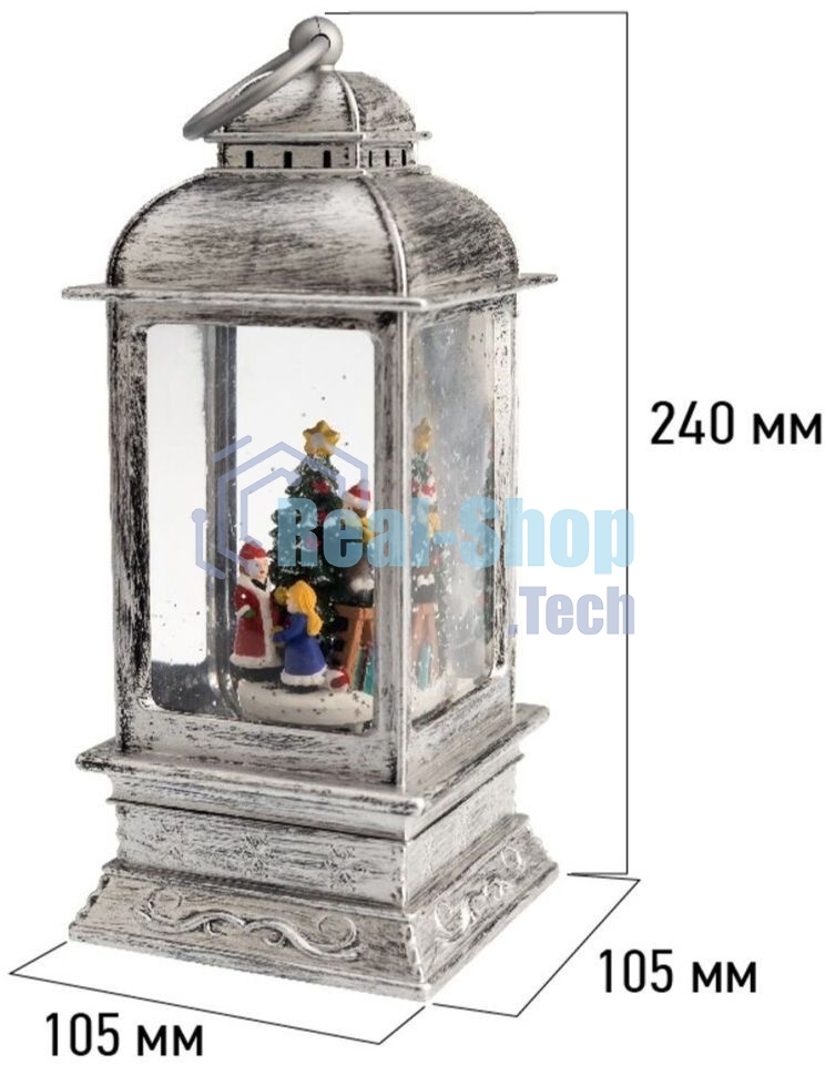 Декоративный фонарь Neon-night с эффектом снегопада и подсветкой 
