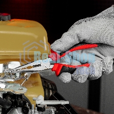 Длинногубцы прямые Matrix, 160 мм, хром-ванадий, двухкомпонентные рукоятки