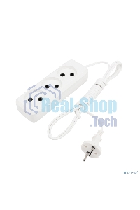 Удлинитель Rexant 3 гнезда, 3 м, 2х0.75 мм², б/з, белый (Сделано в России)