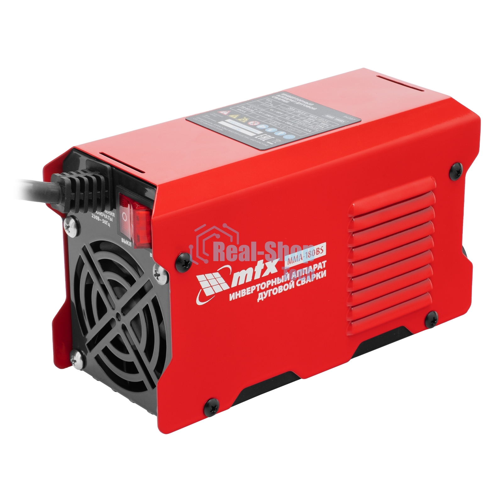 Инверторный аппарат дуговой сварки MTX MMA-180BS, 180 А, ПВ 60%