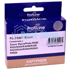 Картридж струйный ProfiLine PL-T0481 для принтеров Epson StylusPhoto R200/R220/R300/R300M/R320/R325/R340/RX500/RX600/RX620 Black водн