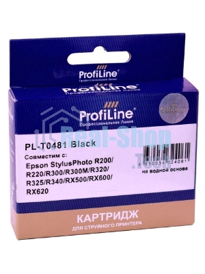 Картридж струйный ProfiLine PL-T0481 для принтеров Epson StylusPhoto R200/R220/R300/R300M/R320/R325/R340/RX500/RX600/RX620 Black водн
