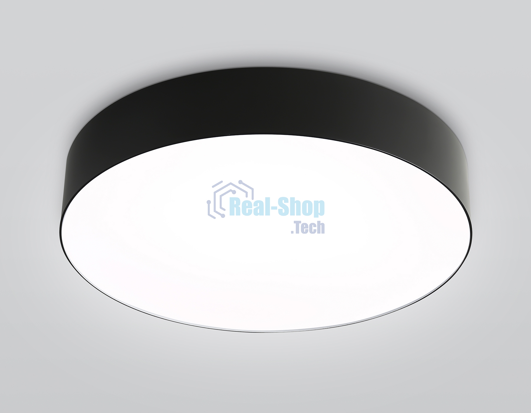 Потолочный светодиодный светильник Ambrella light FZ1360 BK черный IP20 40W 3000-6500K 390*80 (ПДУ ИК)